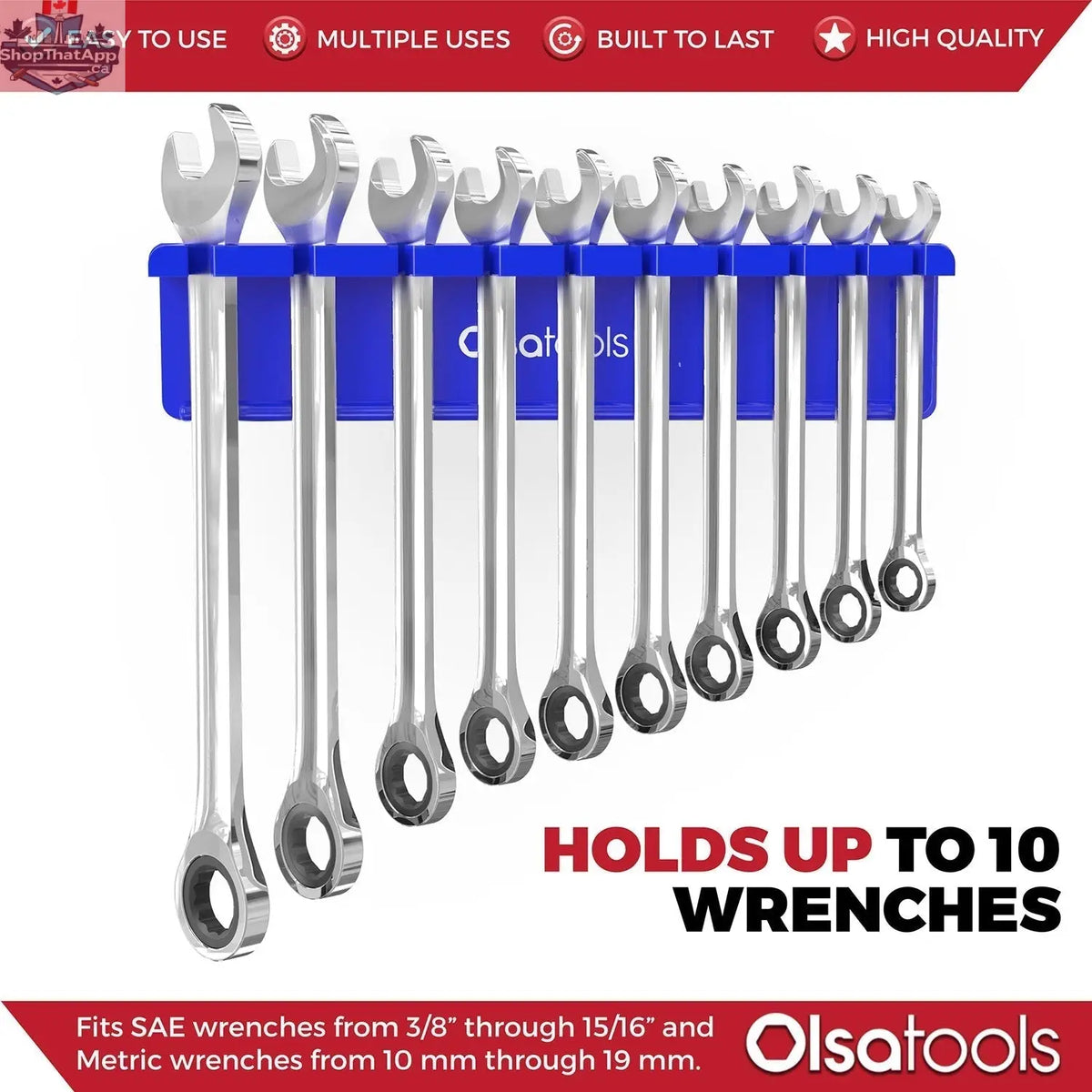 Magnetic Tool Organizer - Durable Magnetic Wrench Holder for Efficient Workspace Management - Shopthatapp.ca