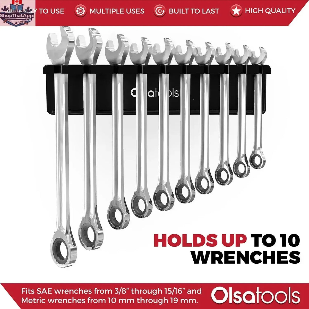 Magnetic Tool Organizer - Durable Magnetic Wrench Holder for Efficient Workspace Management - Shopthatapp.ca