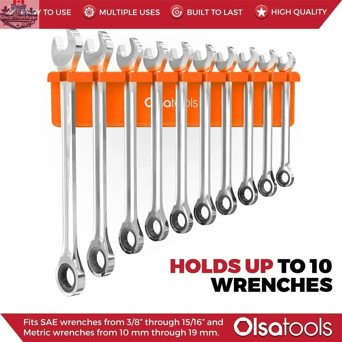 Magnetic Tool Organizer - Durable Magnetic Wrench Holder for Efficient Workspace Management - Shopthatapp.ca