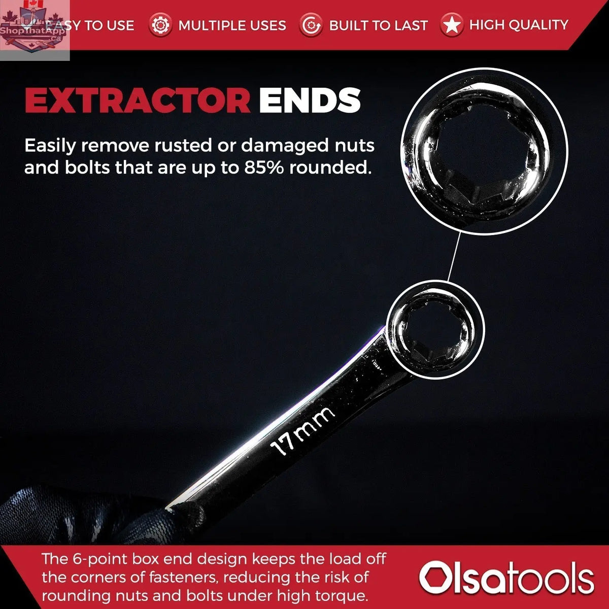Bolt Extractor Wrench Sets with FlexPro LED Flashlight - Shopthatapp.ca