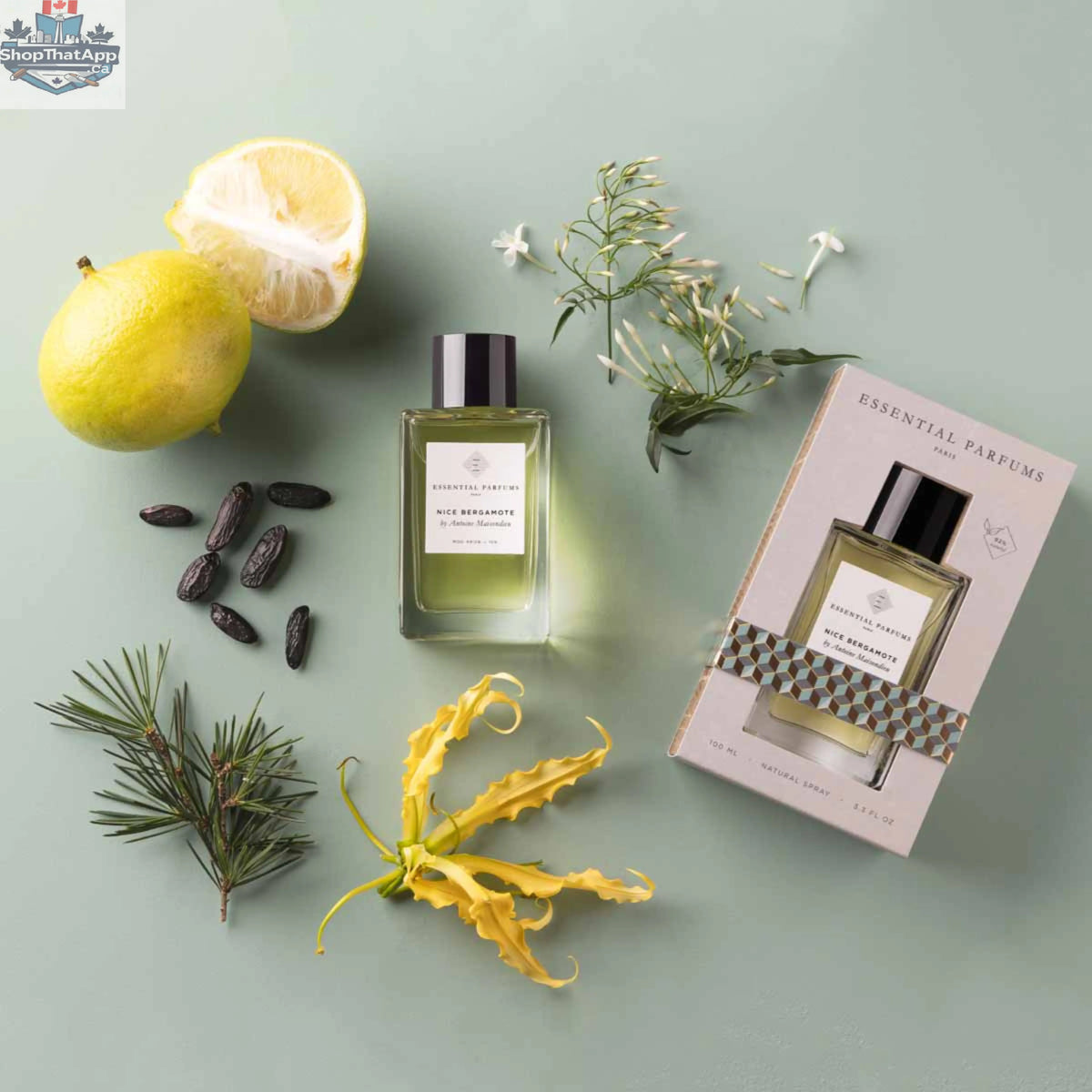 Essential Parfums Nice Bergamote EDP 100ml bottle with sleek packaging and a citrusy fragrance theme.