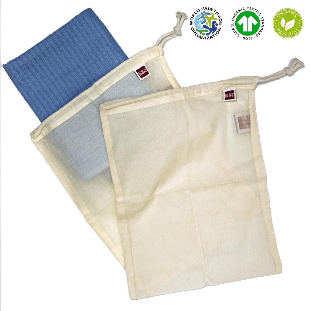 Nut Milk & Produce Bags-Organic Cotton - Shopthatapp.ca