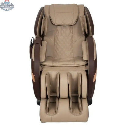 Osaki Canada OS Champ massage chair with padded armrests and sleek black design, ready for relaxing full-body massage.