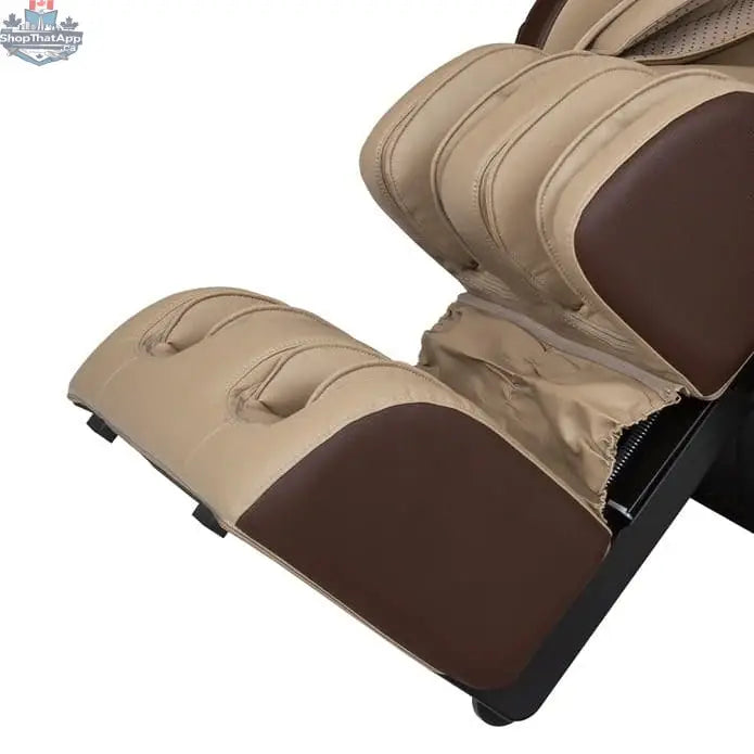 Osaki Canada OS Champ massage chair with padded armrests and sleek black design, showcasing its modern ergonomic structure.