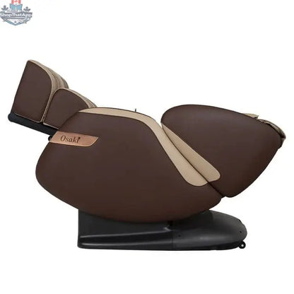 Osaki Canada OS Champ massage chair with padded armrests and sleek black design, showcasing its modern ergonomic features.
