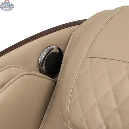 Osaki Canada OS Champ massage chair with padded armrests, built-in control panel, and sleek modern design for relaxation.