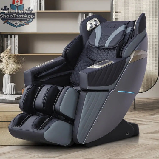 Osaki OS-3D Hamilton LE massage chair in black with modern design and control panel for ultimate relaxation and wellness.