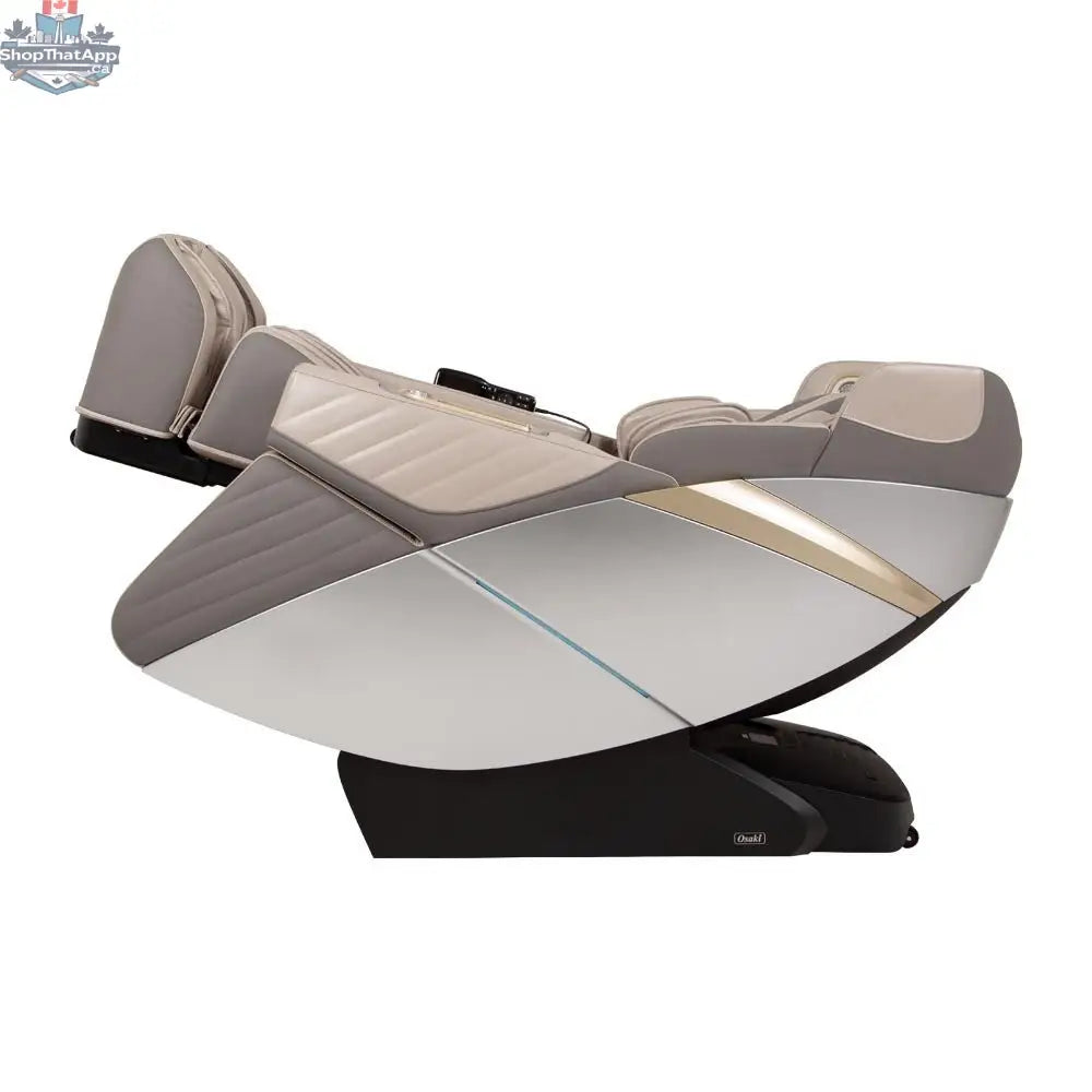 Osaki OS-3D Hamilton LE massage chair in taupe with sleek design and advanced massage features for relaxation and wellness.
