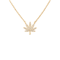 18K GOLD CANNABIS LEAF NECKLACE