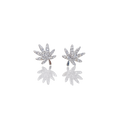 SILVER CANNABIS LEAF EARRING