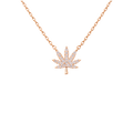 ROSE GOLD CANNABIS LEAF NECKLACE