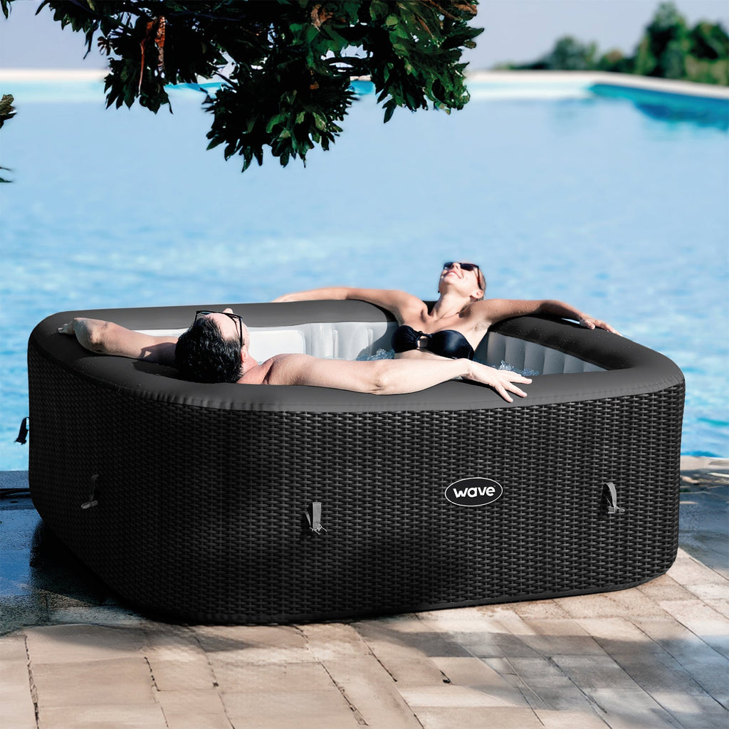 Wave | Pacific | 4/6-Person Inflatable Hot Tub | Square | Integrated Heater - Www.Shopthatapp.ca