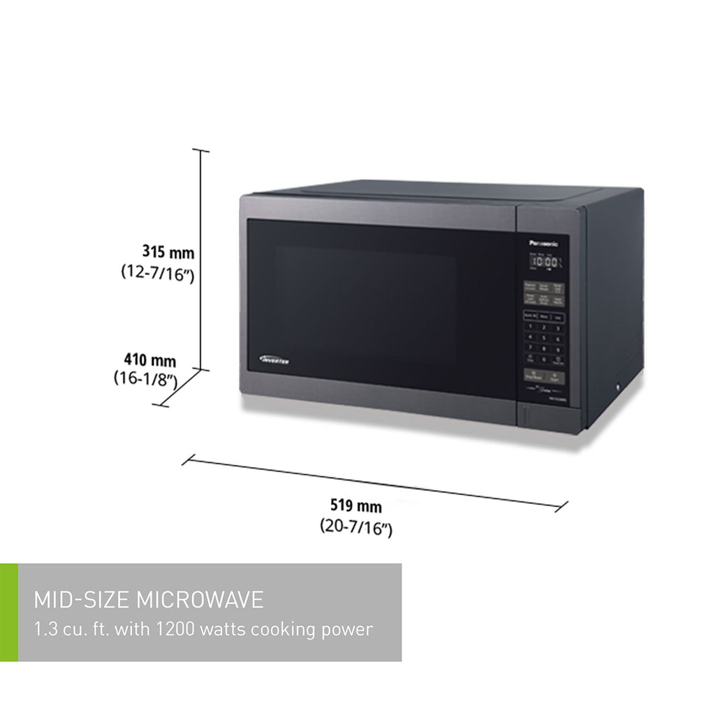 PANASONIC 1.3 CU FT Stainless Steel Genius Microwave - Refurbished with Home Essentials warranty - NN-SC678S - Shopthatapp.ca