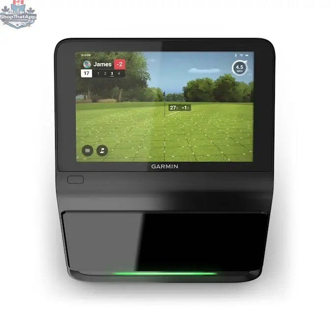 Launch monitor golf rangefinder by The Golfather Ltd., model Approach R50, showing the device with display screen and measurement buttons.
