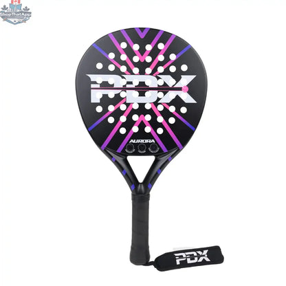 PDX Aurora Beginner Padel Racket | Complimentary Racket Carrier Bag | 30% Carbon 70% Fibreglass | 355g Round | Control - Shopthatapp.ca