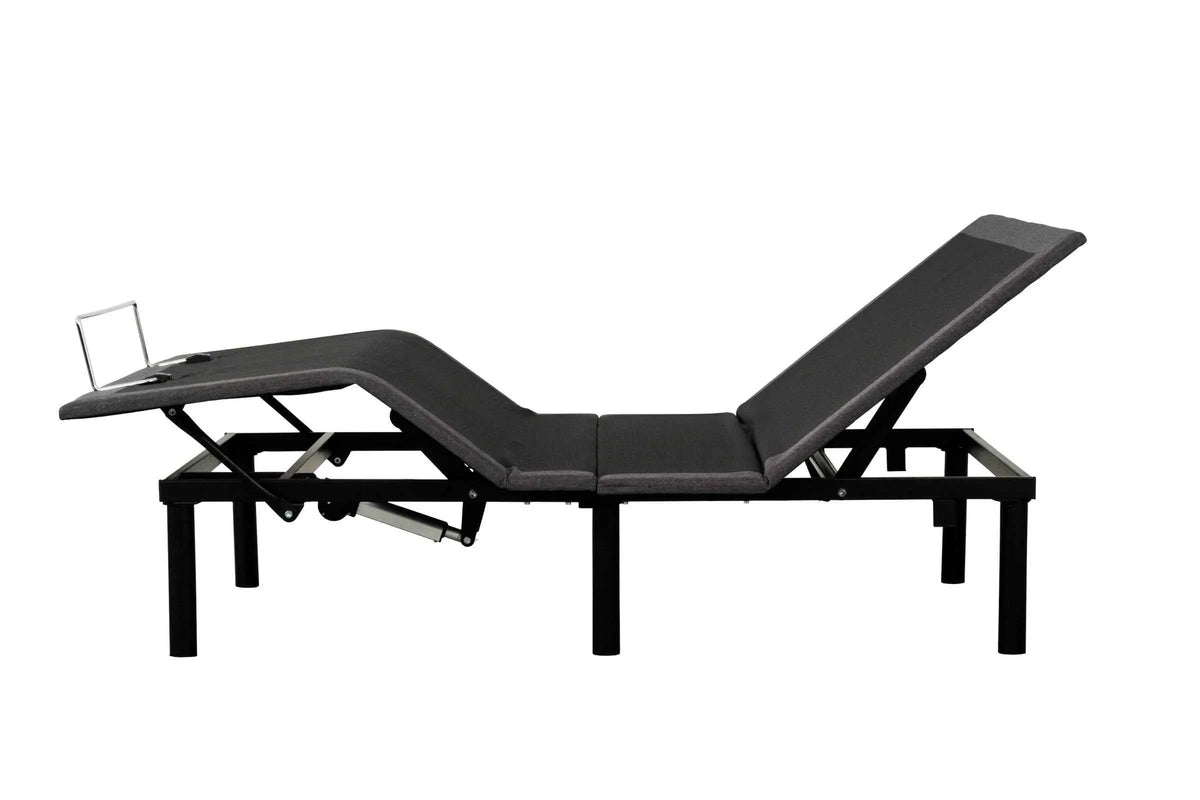 Adjustable ElevateRest 1.0 lifestyle base by SLOTH Nation, shown in a bedroom setting, available in three sizes for customizable comfort.