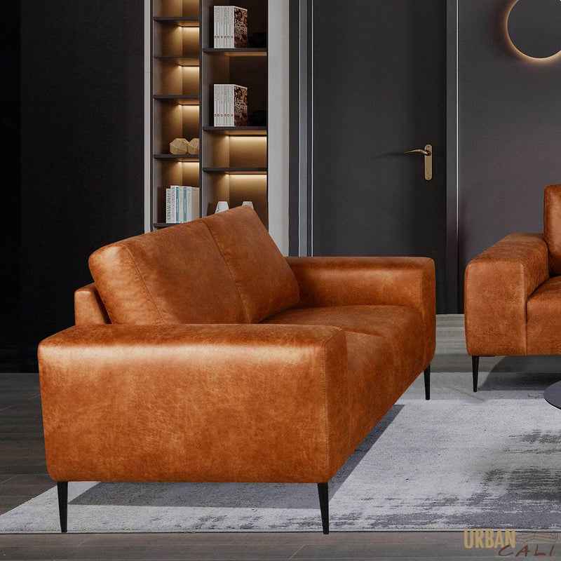 Freeman Loveseat in Rustic Light Brown