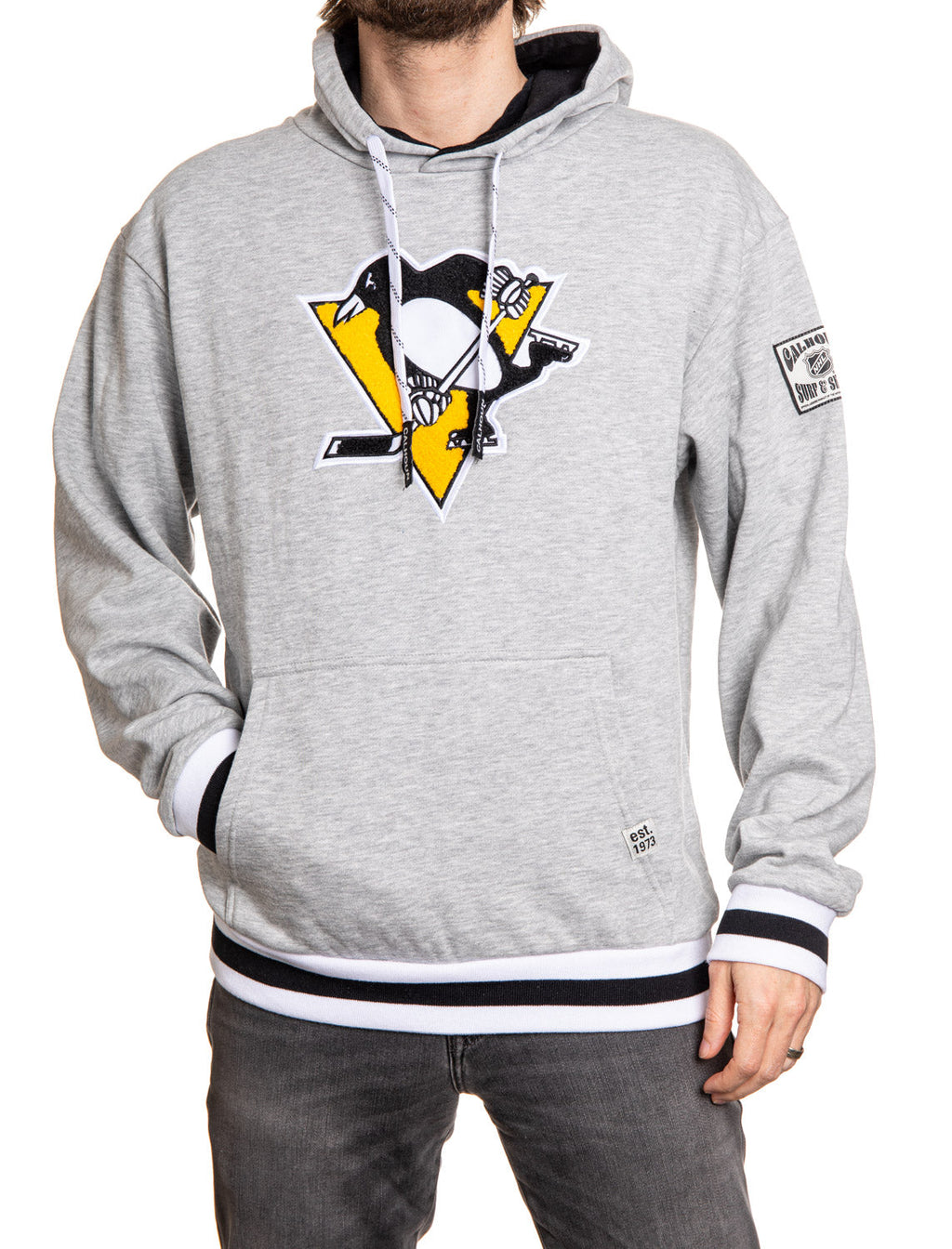 Pittsburgh Penguins "Muskoka Style" Premium Chenille Woven Logo Hoodie - Shopthatapp.ca
