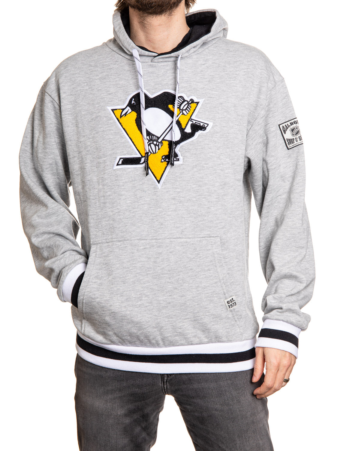 Pittsburgh Penguins "Muskoka Style" Premium Chenille Woven Logo Hoodie - Shopthatapp.ca