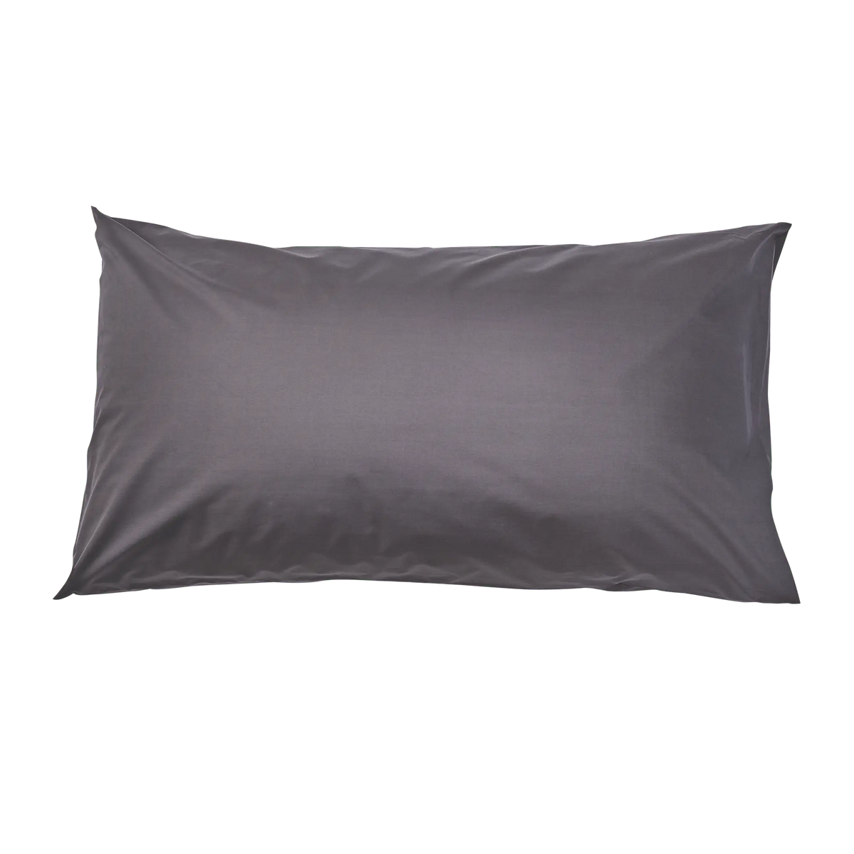 Charcoal organic percale pillowcase from Skylark+Owl Canada, soft and breathable bedding for luxurious sleep.