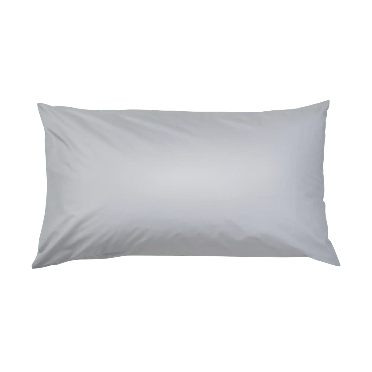 Light grey organic percale pillowcase from Skylark+Owl Canada, soft and breathable for luxurious sleep.
