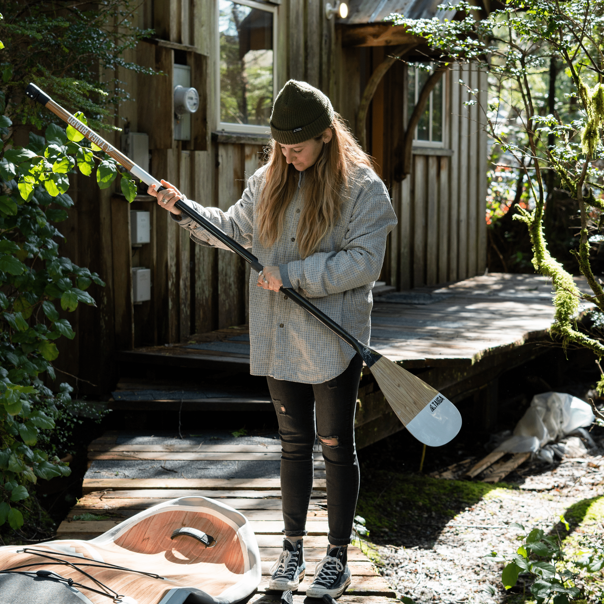 PERFORMANCE PADDLE - CARBON WOOD - Adjustable 2 or 3 pieces