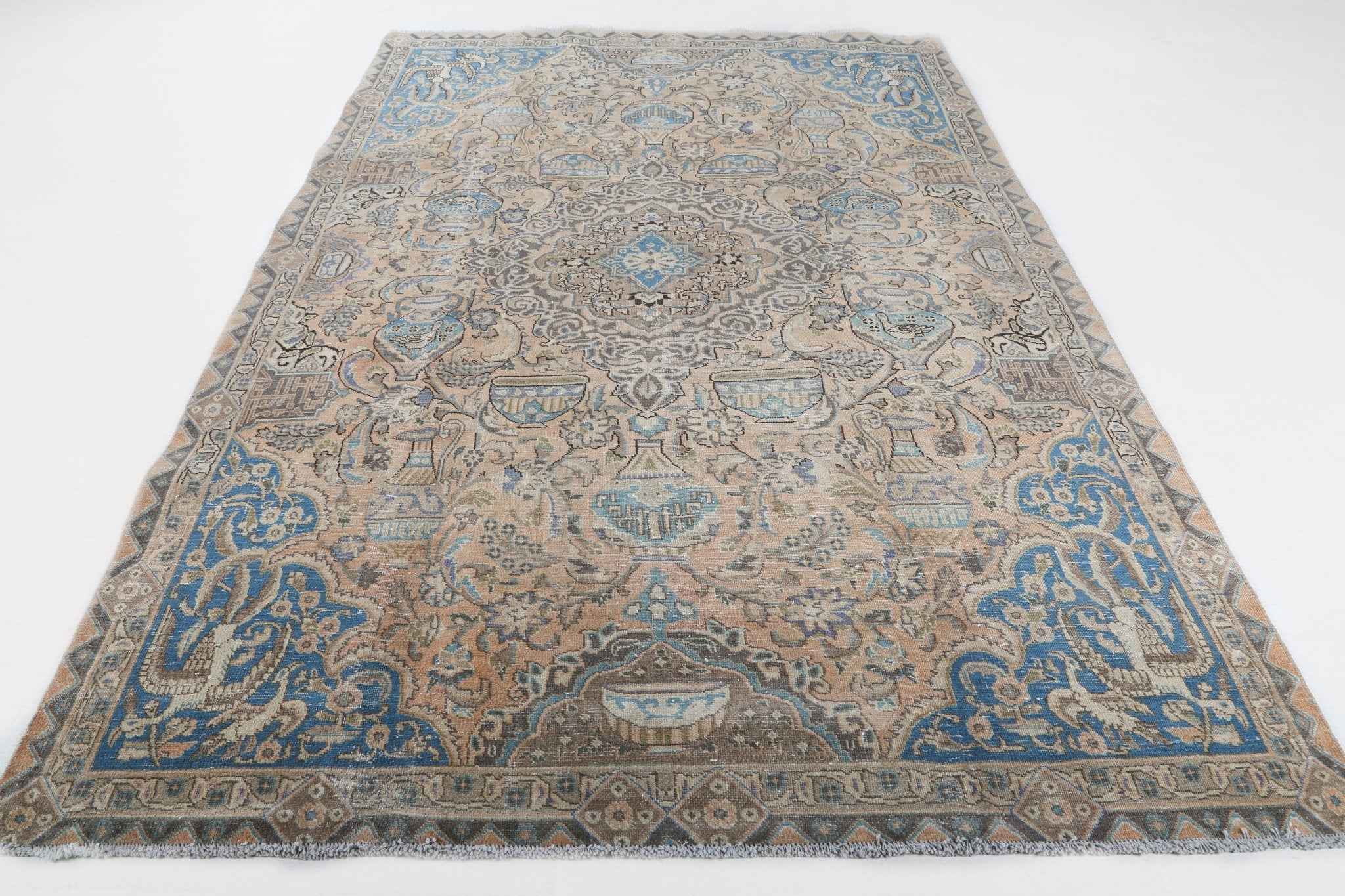 Persian Kashmar Rug | 6' 4" x 9' 3"