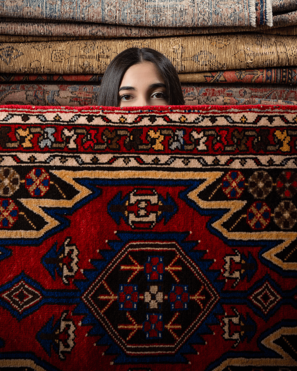 Persian Mazlaghan Rug | 2' 7" x 4' 2" - Shopthatapp.ca