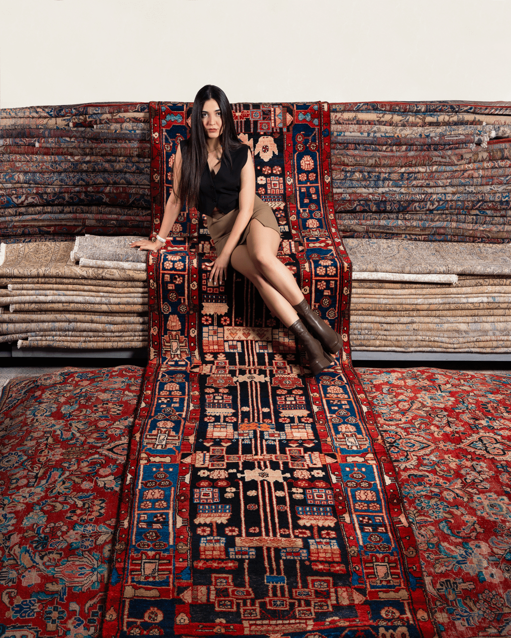 Persian Nahavand Runner Rug | 3' 8" x 16' 1" - Shopthatapp.ca