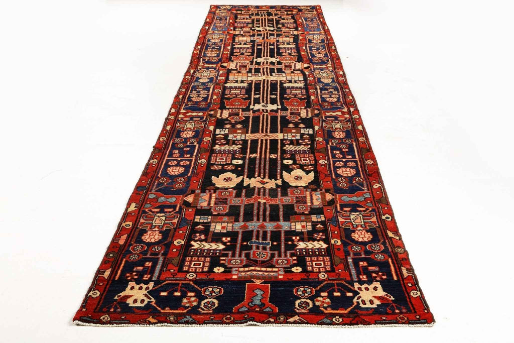Persian Nahavand Runner Rug | 3' 8" x 16' 1"