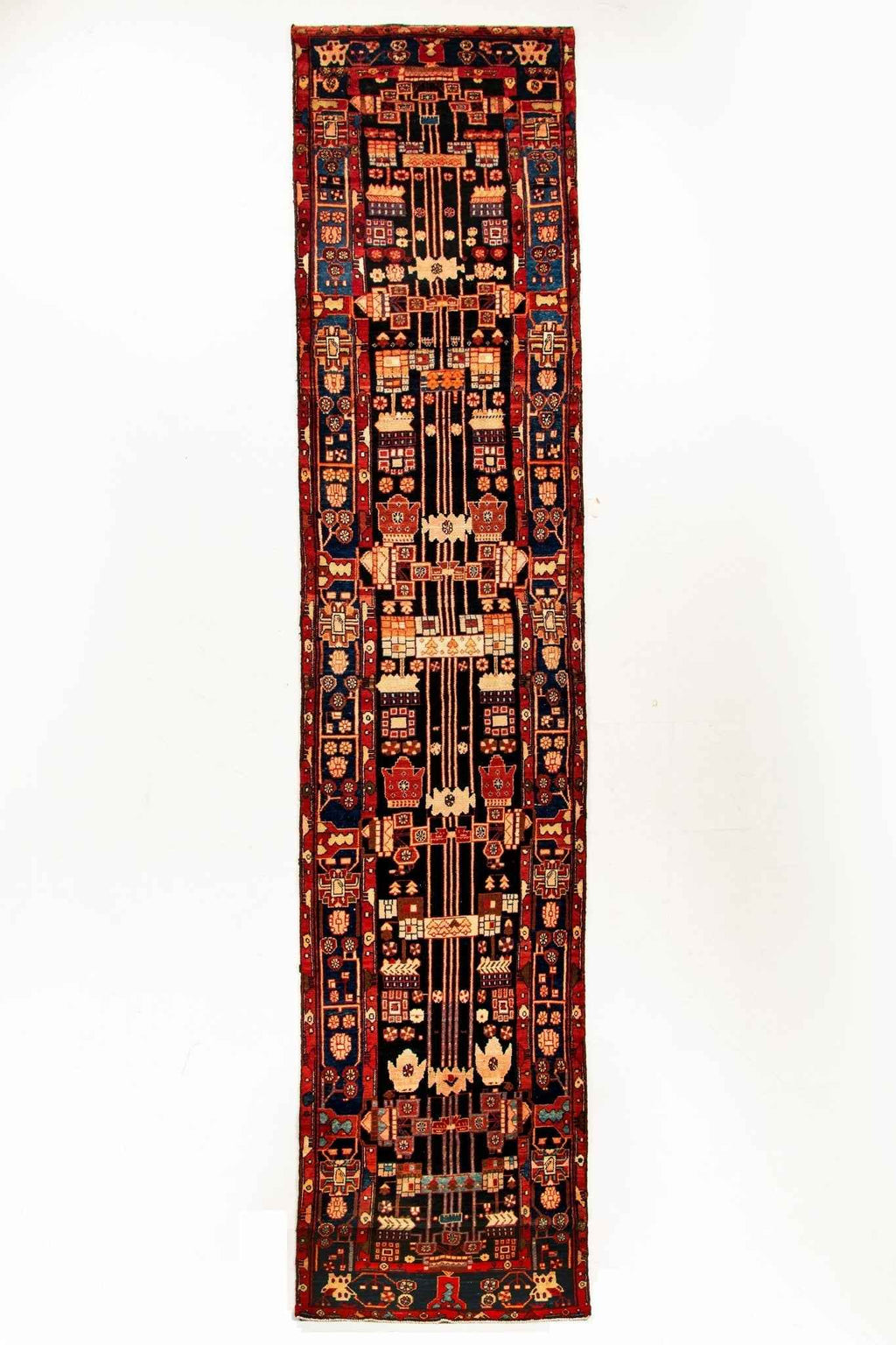 Persian Nahavand Runner Rug | 3' 8" x 16' 1"
