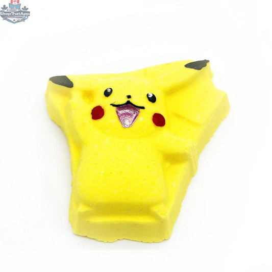 Elemental Elixir Sparky bath bomb by The Bomb Bar Canada featuring Pikachu design, energizing wellness blend for vitality.