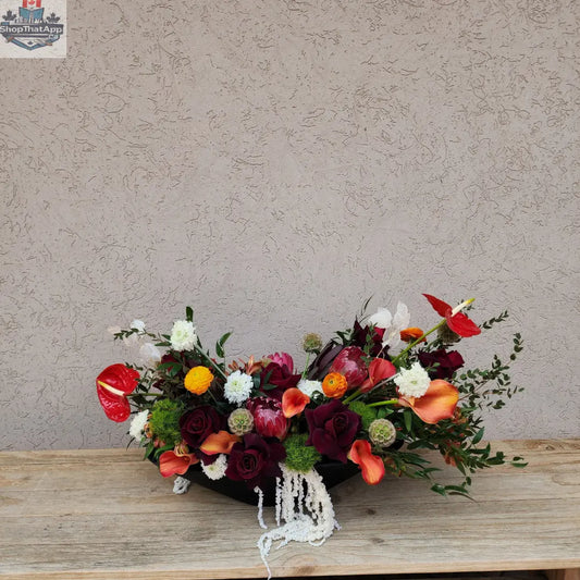 Luxury Fresh Floral Arrangement — XL Ceramic Vase, Custom & Long‑Lasting for Events & Offices - Shopthatapp.ca