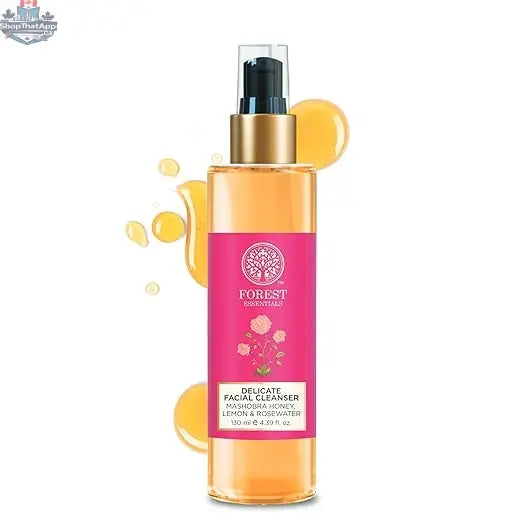 Ayurvedic face wash for dry skin by Forest Essentials with honey, lemon, and rosewater in a 130 ml bottle