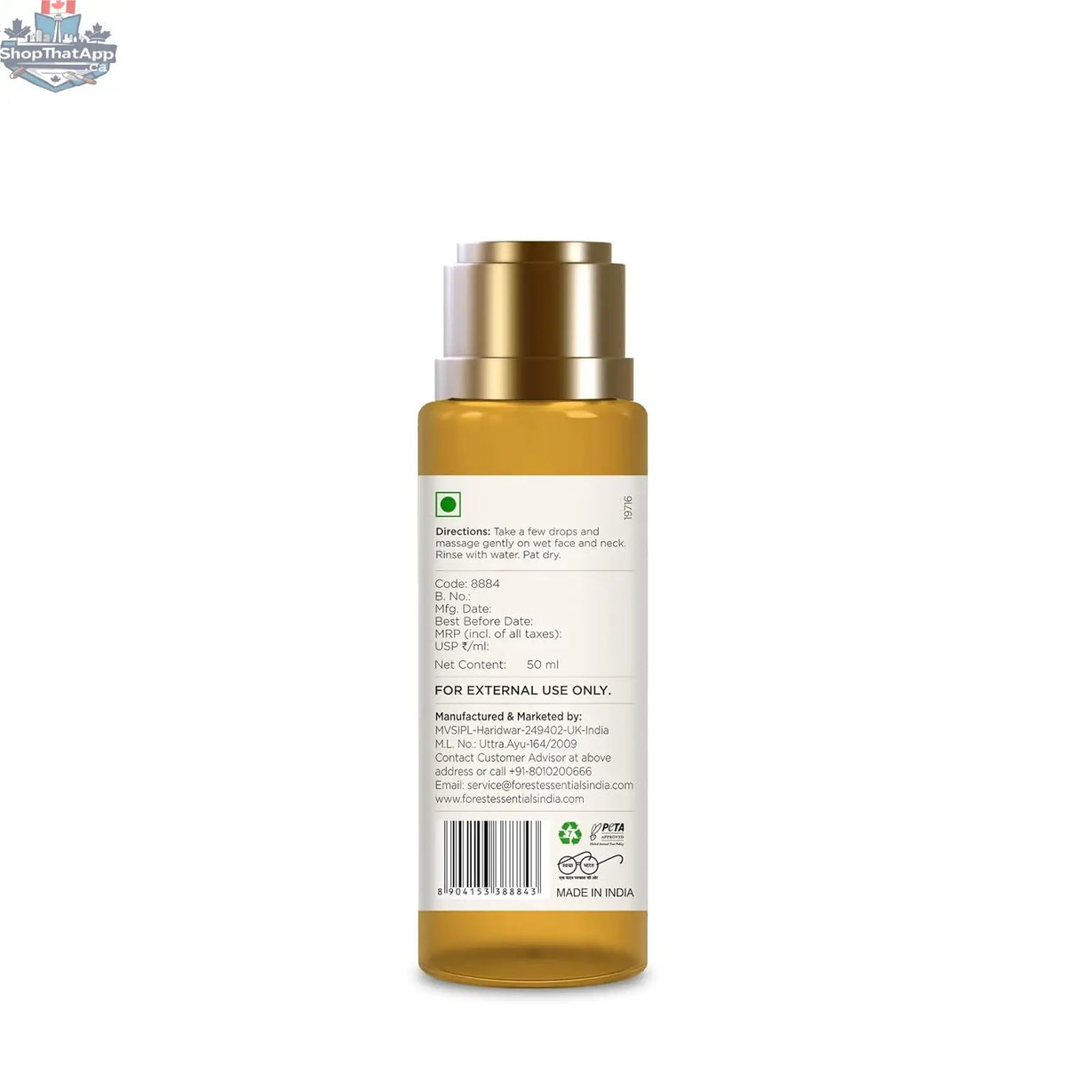 Ayurvedic face wash for dry skin with honey, lemon, and rosewater from Forest Essentials, showing the product bottle and ingredients.