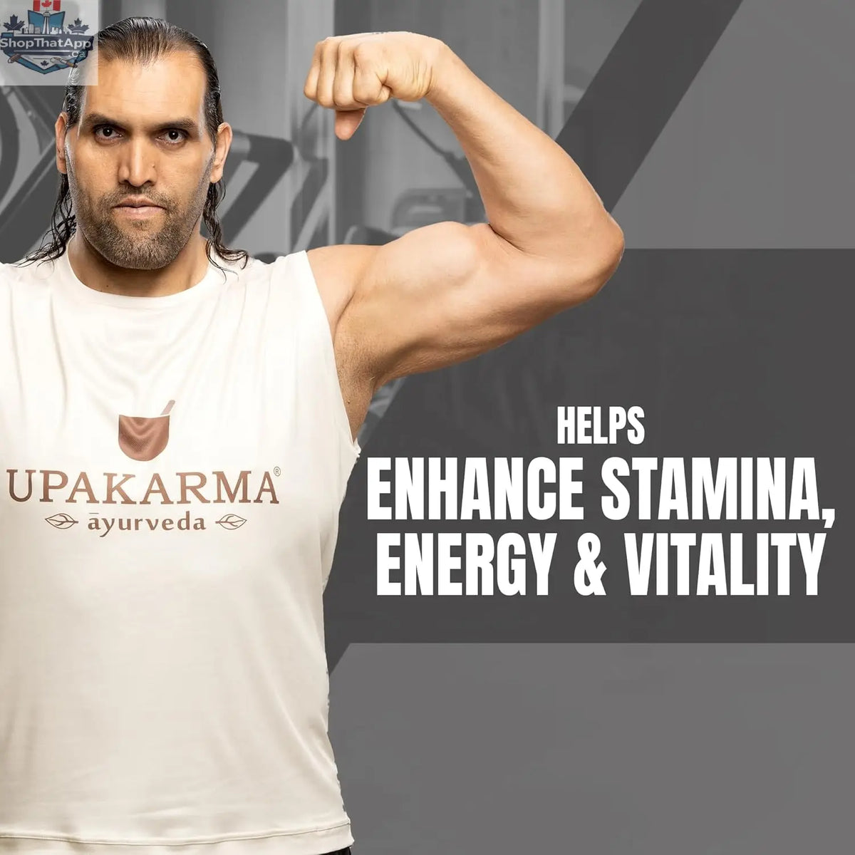 Upakarma Ayurveda Pure Shilajit capsules by Prithvi Mart, 90 natural capsules for energy and vitality, shown in the image.