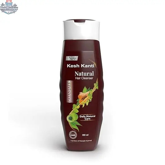Patanjali Kesh Kanti natural hair cleanser in a 180ml bottle, suited for gentle hair and scalp cleansing, part of Prithvi Mart's beauty care.