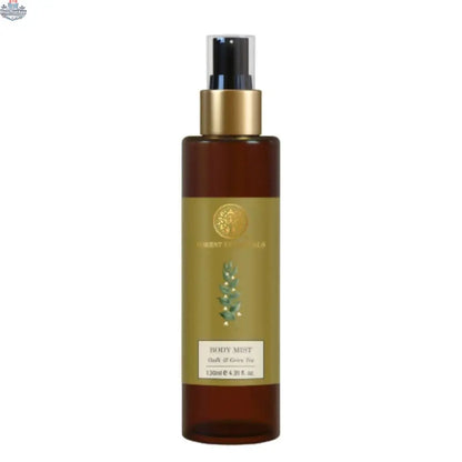 Forest Essentials Oudh Green Tea Body Mist by Prithvi Mart, refreshing and enchanting spray for all-day freshness and skin hydration.