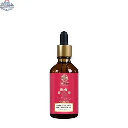 Forest Essentials Ayurvedic Hair Growth Serum with Redensyl and Anagain in a 50ml bottle, showing the serum and packaging.