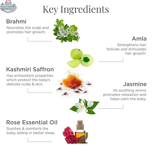 Forest Essentials Baby Head Massage Oil Dasapushpadi with herbal ingredients, suitable for gentle infant scalp massage.