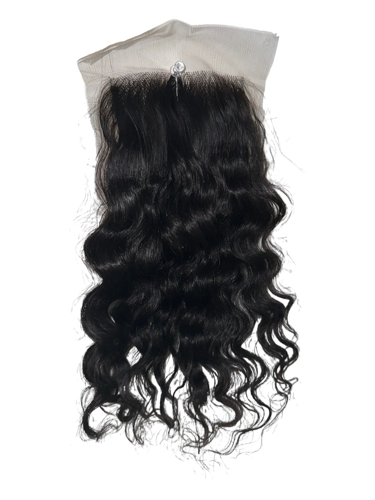 Curly hair closure made with Virgin Indian hair bundles by Prithvi Mart, showcasing natural curly texture and detailed craftsmanship.