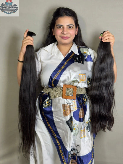 Virgin Indian hair bundles from Prithvi Mart, premium quality hair extensions for natural, versatile styling.