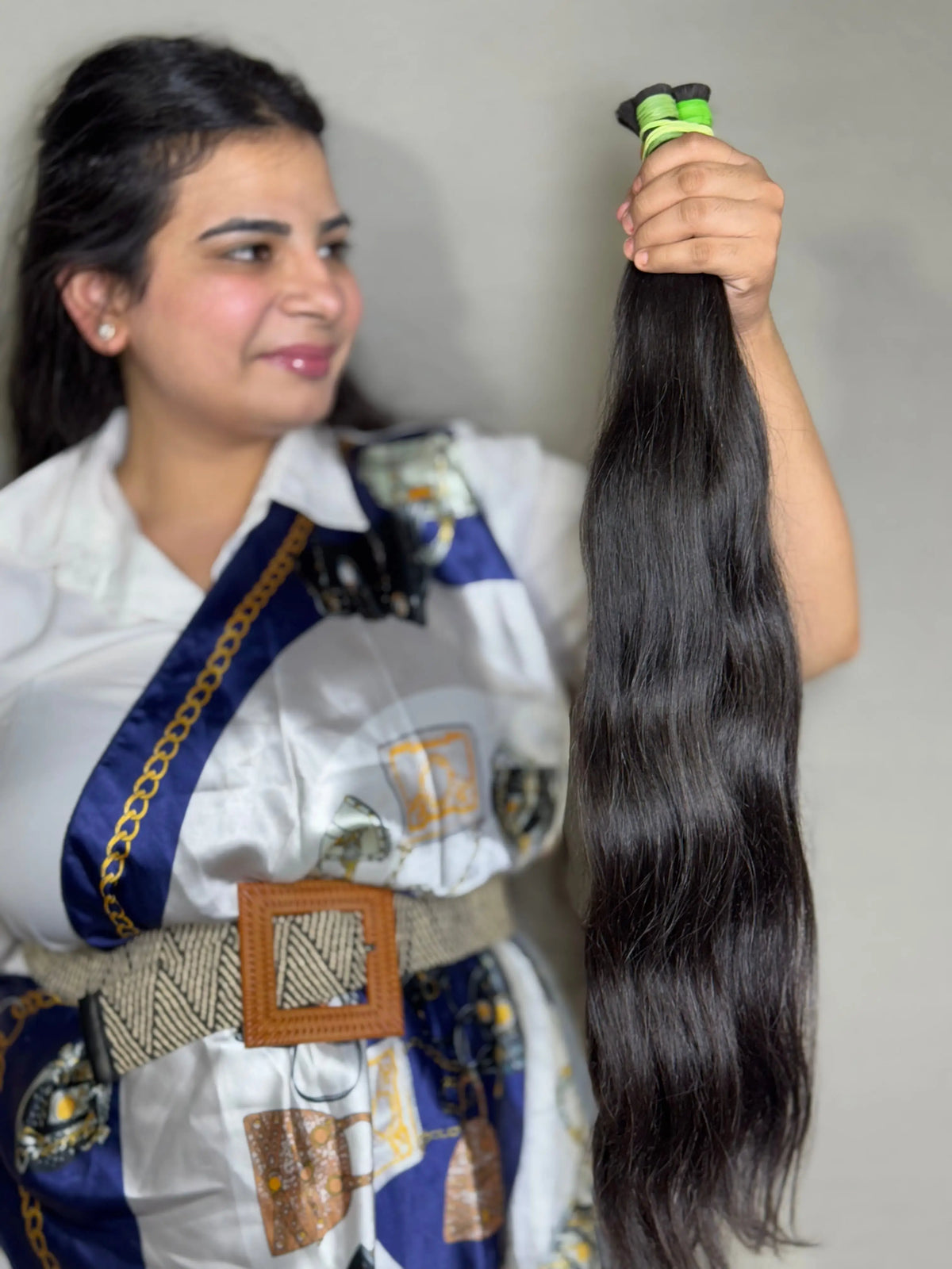 Virgin Indian hair bundles from Prithvi Mart, premium quality hair extensions for versatile, stunning styling options.