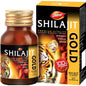 Prithvi Mart Dabur Shilajit Gold supplement for enhanced vitality and wellness, showing the product packaging and jar.