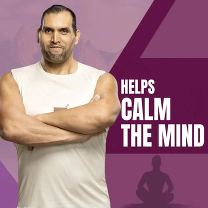 Prithvi Mart Upakarma Ashwagandha capsules for stress relief and vitality boost, featuring a close-up of the supplement bottle and capsules