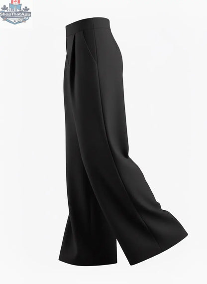 Luxeflow Wide Leg Sweatpants Black - Elevated Trouser Pants - Shopthatapp.ca