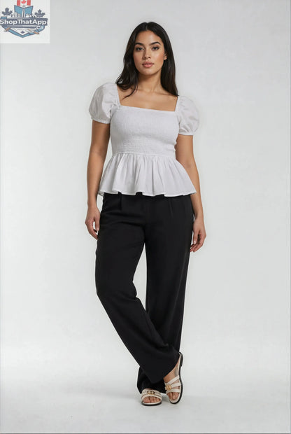 Luxeflow Wide Leg Sweatpants Black - Elevated Trouser Pants - Shopthatapp.ca
