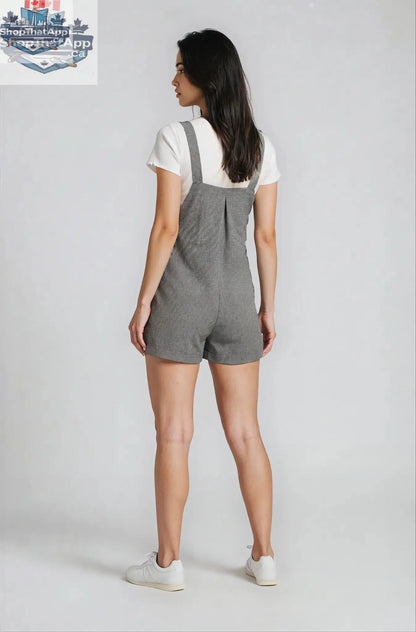 Goldie Relaxed Fit Black Gingham Romper - Short-All Style - Shopthatapp.ca