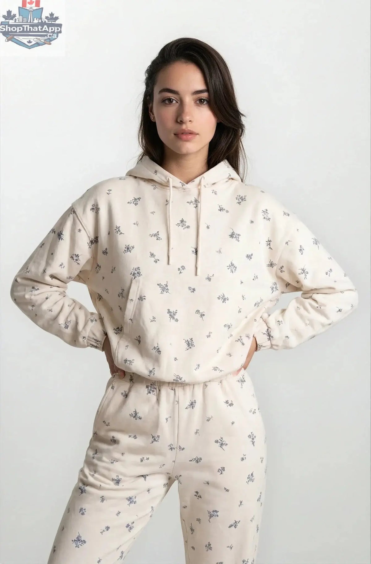 Posie Luxeflow Floral Leisure Set - Soft Everyday 2PC in Floral Design - Shopthatapp.ca