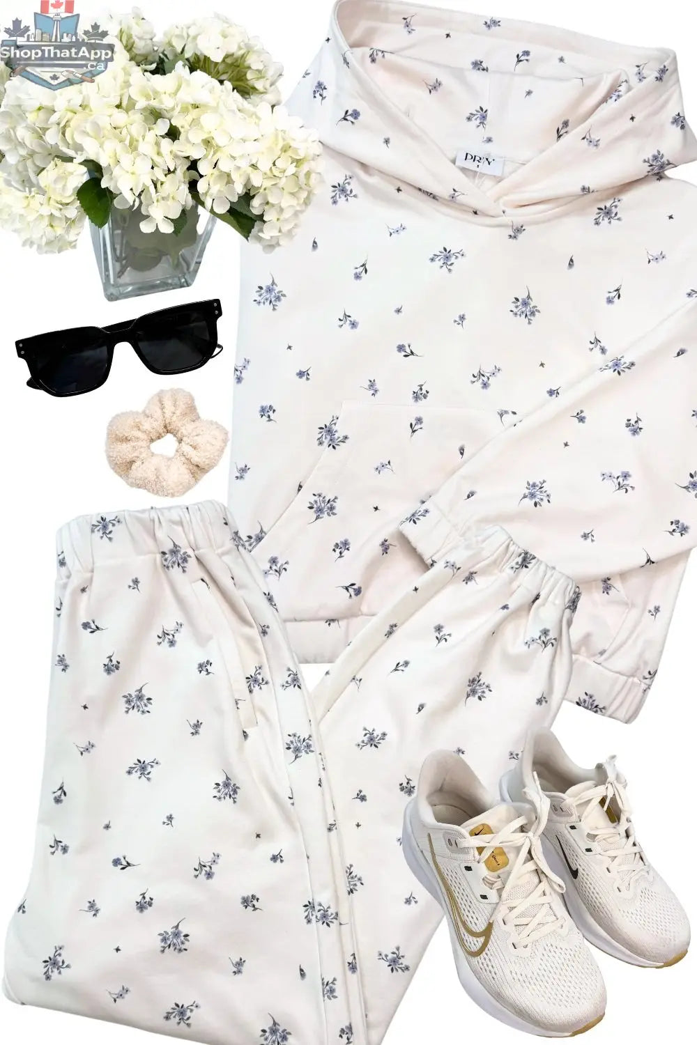 Posie Luxeflow Floral Leisure Set - Soft Everyday 2PC in Floral Design - Shopthatapp.ca